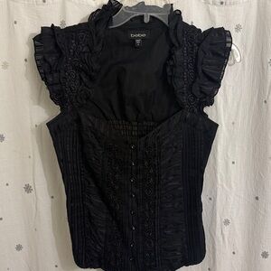 Bebe Elegant Corset sweetheart neckline Blouse